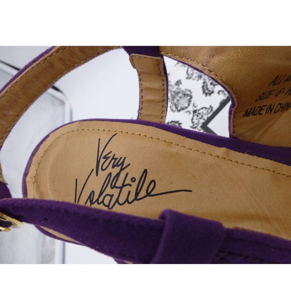 NIB - Very Volatile Hendrix Wedge Corkscrew-Blend Slingback Sandals - Picture 6 of 12